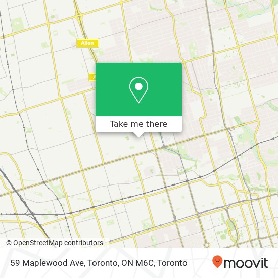 59 Maplewood Ave, Toronto, ON M6C map