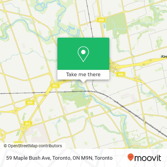 59 Maple Bush Ave, Toronto, ON M9N map