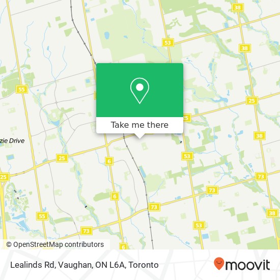 Lealinds Rd, Vaughan, ON L6A map