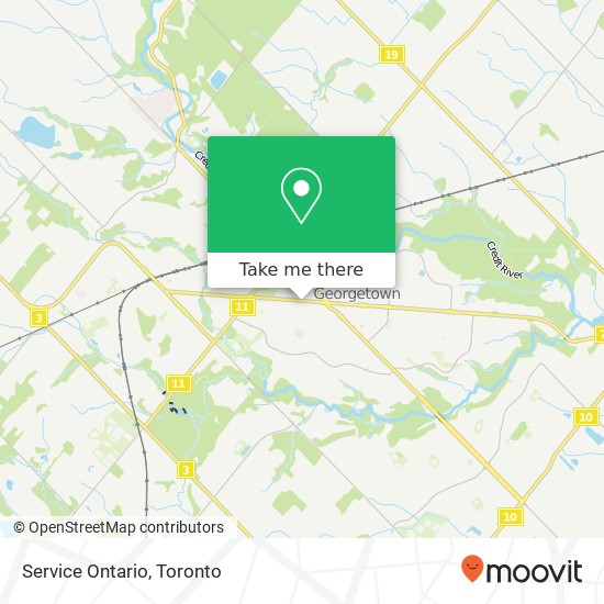 Service Ontario map