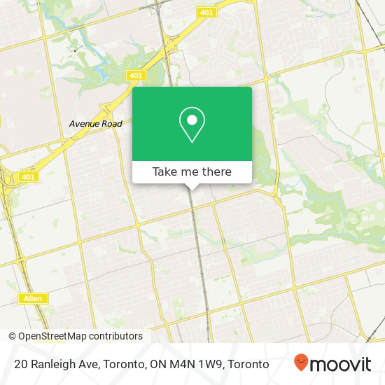 20 Ranleigh Ave, Toronto, ON M4N 1W9 map