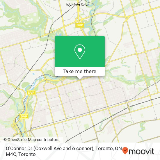 O'Connor Dr (Coxwell Ave and o connor), Toronto, ON M4C map