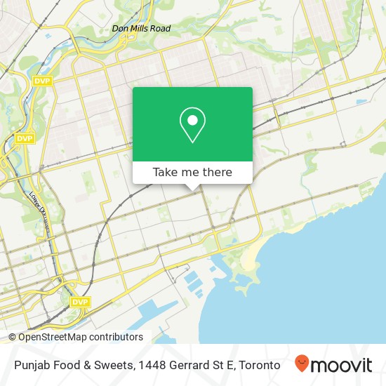 Punjab Food & Sweets, 1448 Gerrard St E map