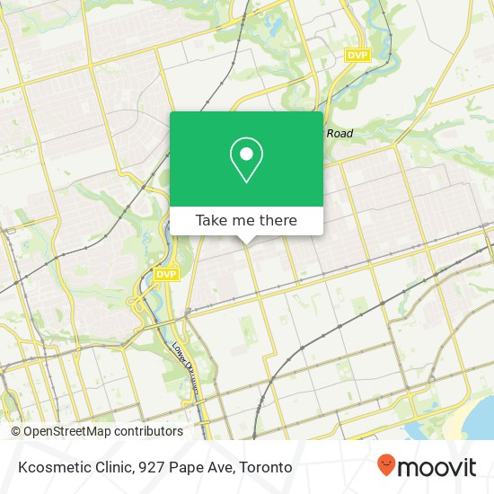 Kcosmetic Clinic, 927 Pape Ave map