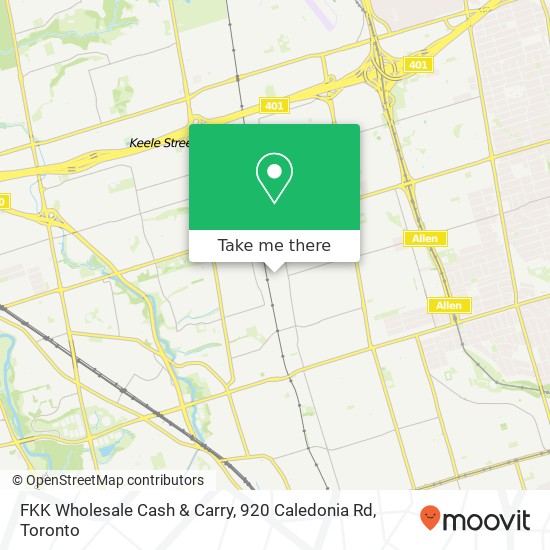 FKK Wholesale Cash & Carry, 920 Caledonia Rd map