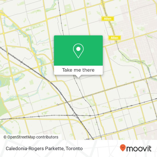 Caledonia-Rogers Parkette, Rogers Rd map
