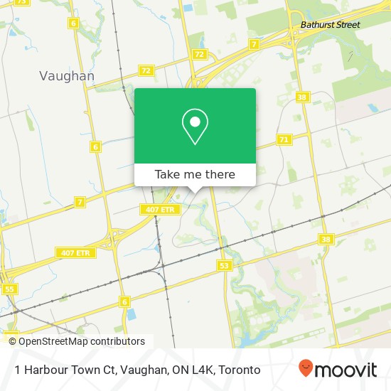 1 Harbour Town Ct, Vaughan, ON L4K map
