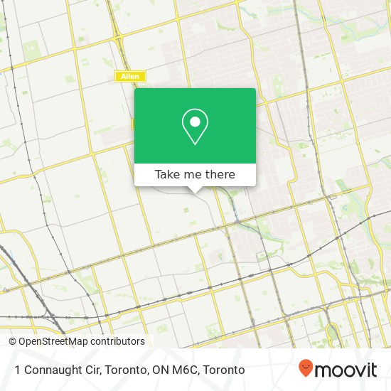 1 Connaught Cir, Toronto, ON M6C map