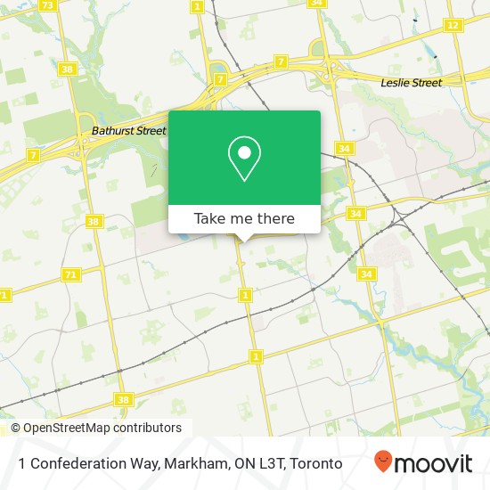 1 Confederation Way, Markham, ON L3T map