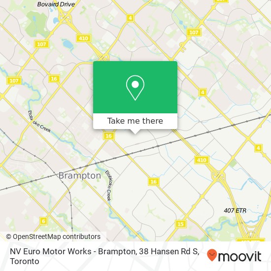NV Euro Motor Works - Brampton, 38 Hansen Rd S map