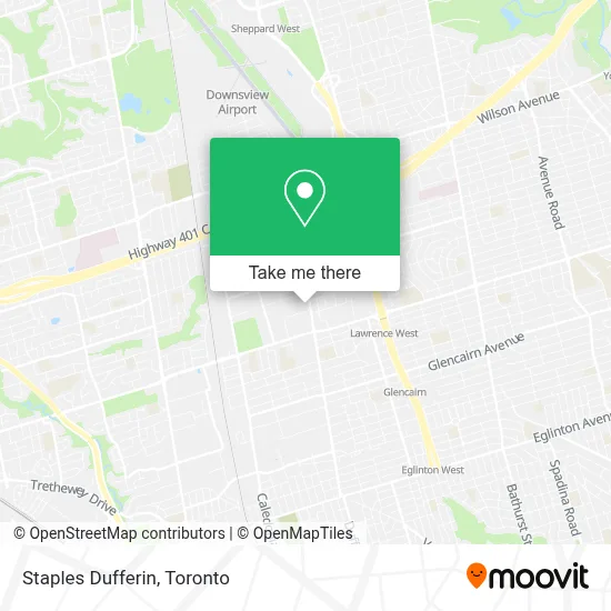 Staples Dufferin map