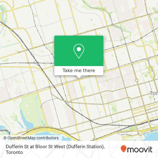 Dufferin St at Bloor St West (Dufferin Station) map