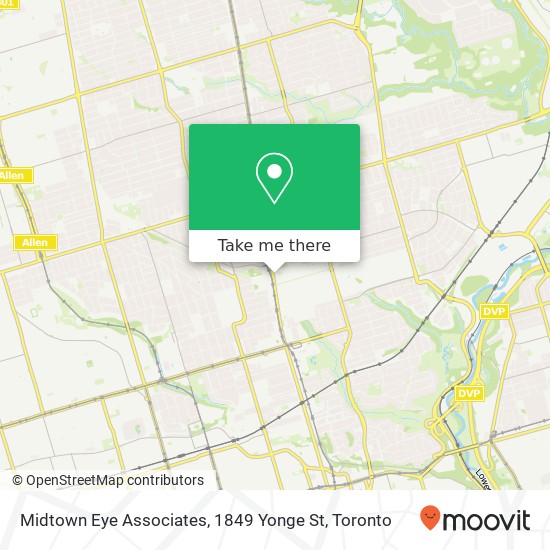 Midtown Eye Associates, 1849 Yonge St plan