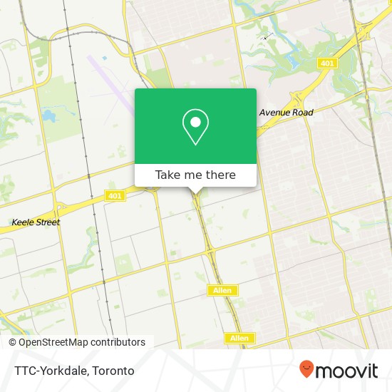TTC-Yorkdale map