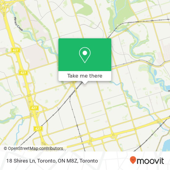 18 Shires Ln, Toronto, ON M8Z map