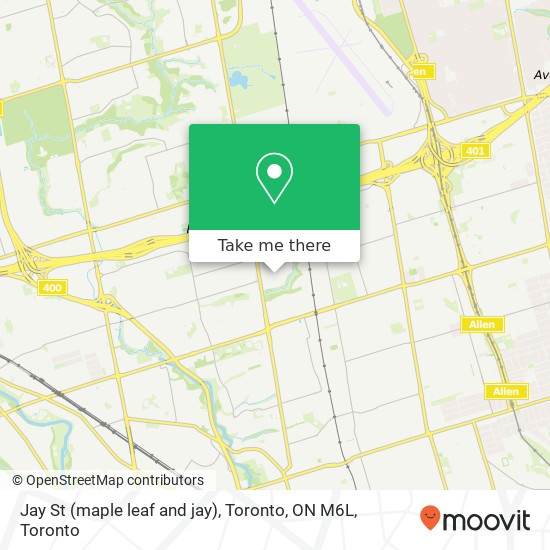 Jay St (maple leaf and jay), Toronto, ON M6L plan