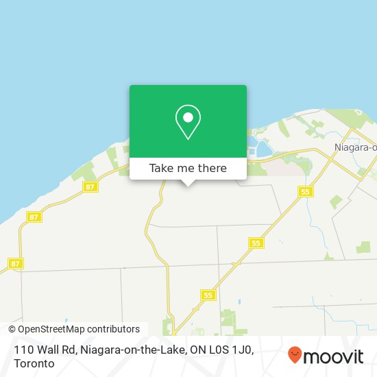 110 Wall Rd, Niagara-on-the-Lake, ON L0S 1J0 map