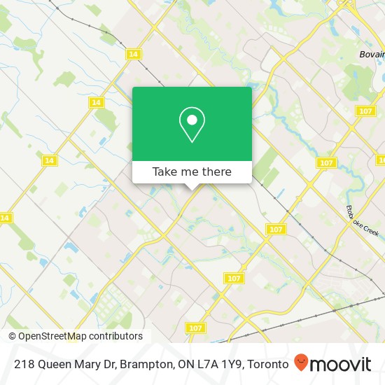 218 Queen Mary Dr, Brampton, ON L7A 1Y9 map