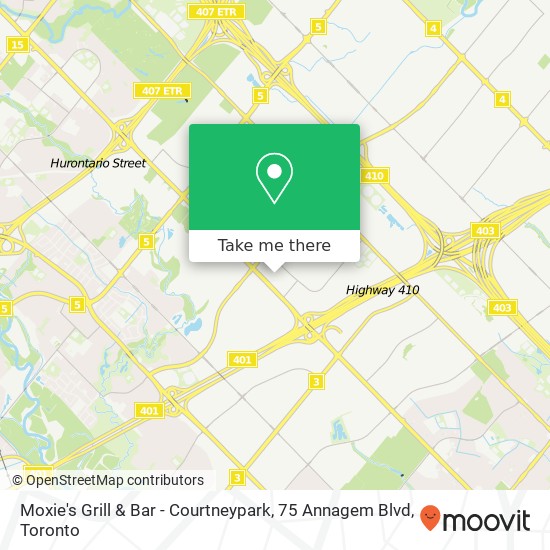 Moxie's Grill & Bar - Courtneypark, 75 Annagem Blvd map