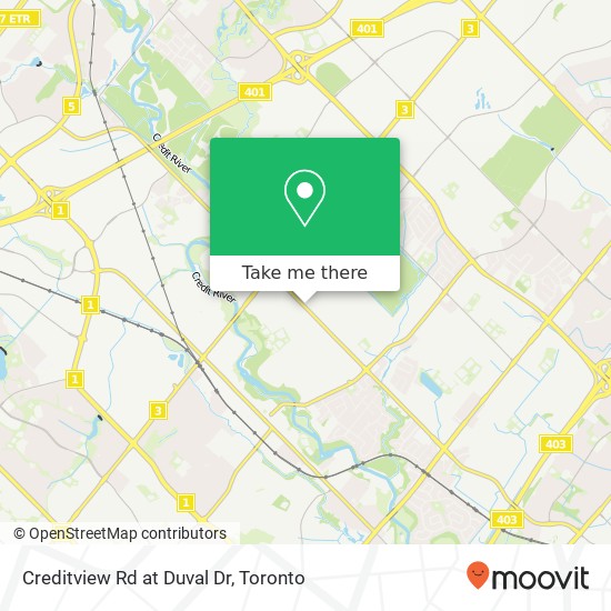 Creditview Rd at Duval Dr map