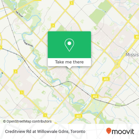 Creditview Rd at Willowvale Gdns map