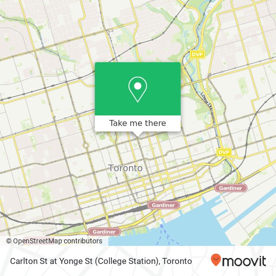 Carlton St at Yonge St (College Station) map