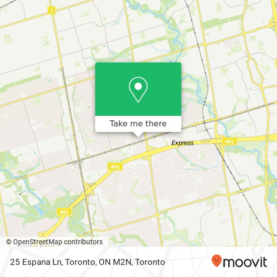 25 Espana Ln, Toronto, ON M2N map