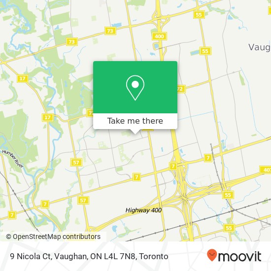 9 Nicola Ct, Vaughan, ON L4L 7N8 map