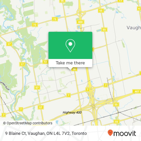 9 Blaine Ct, Vaughan, ON L4L 7V2 map