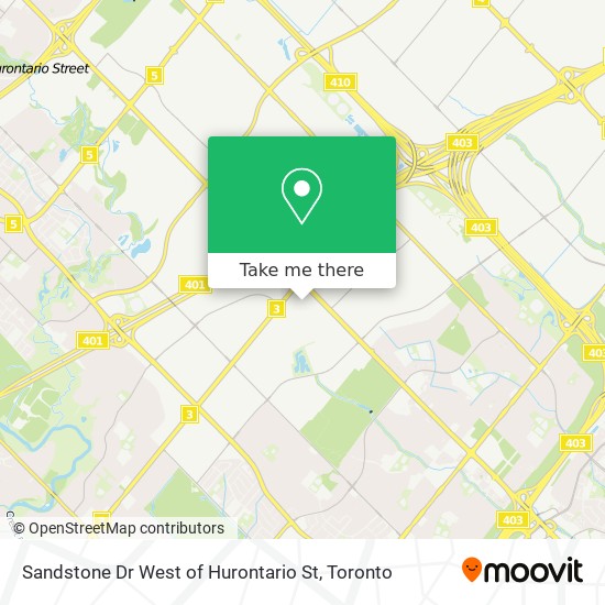 Sandstone Dr West of Hurontario St map