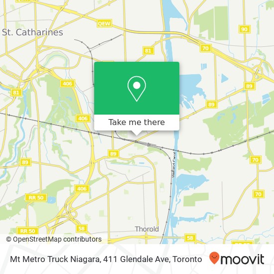 Mt Metro Truck Niagara, 411 Glendale Ave map