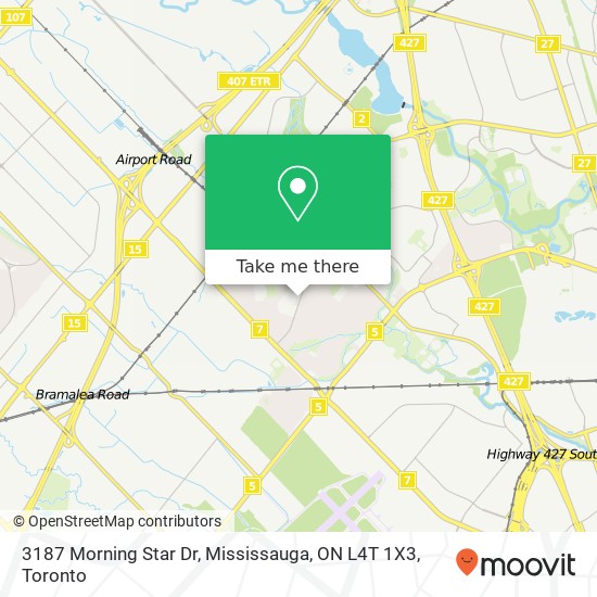 3187 Morning Star Dr, Mississauga, ON L4T 1X3 map