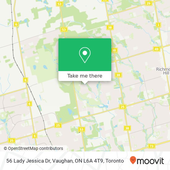 56 Lady Jessica Dr, Vaughan, ON L6A 4T9 map