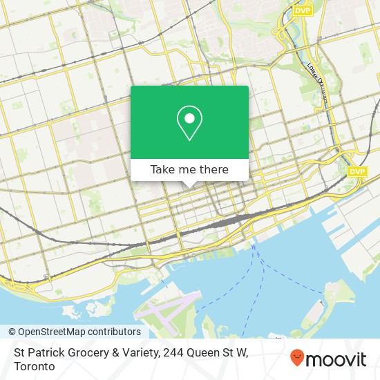 St Patrick Grocery & Variety, 244 Queen St W map