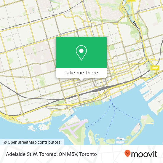 Adelaide St W, Toronto, ON M5V map