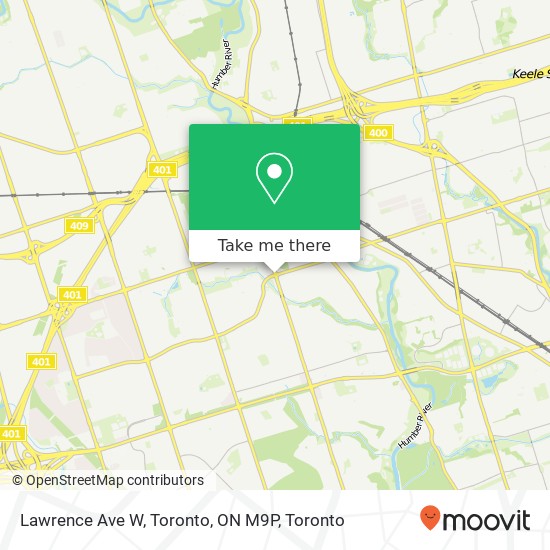 Lawrence Ave W, Toronto, ON M9P map