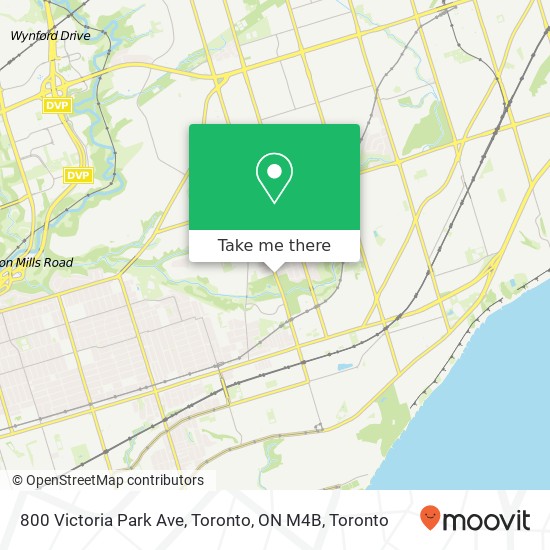800 Victoria Park Ave, Toronto, ON M4B map