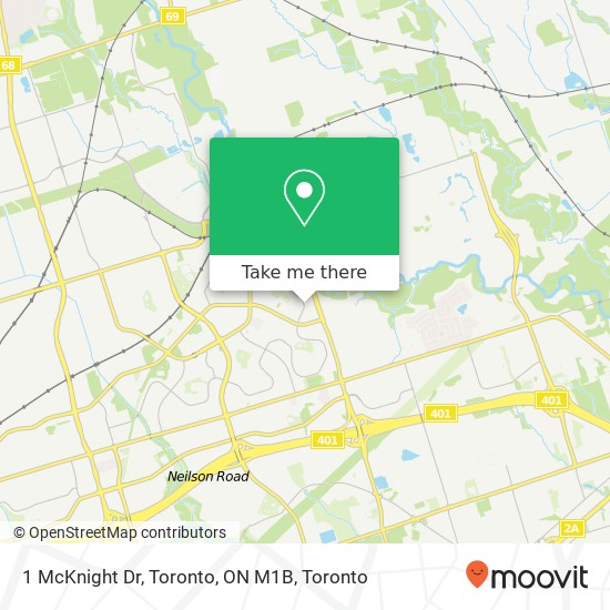 1 McKnight Dr, Toronto, ON M1B map