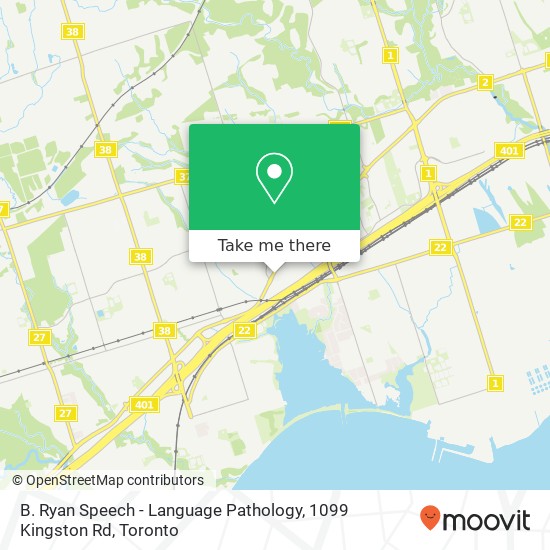 B. Ryan Speech - Language Pathology, 1099 Kingston Rd map