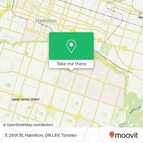E 26th St, Hamilton, ON L8V map