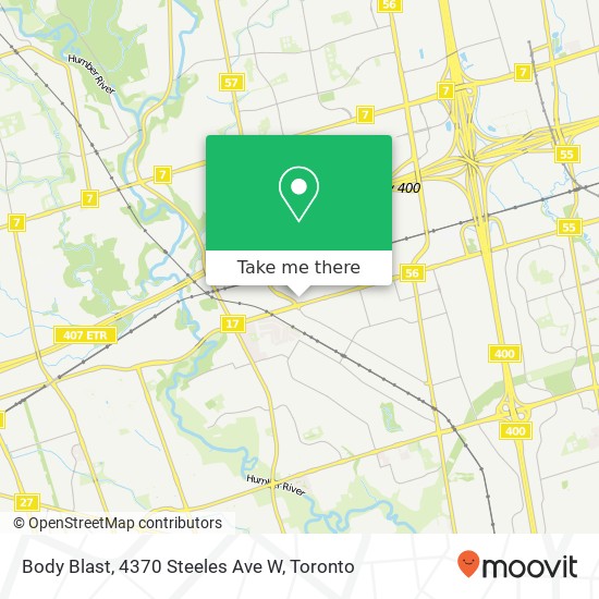 Body Blast, 4370 Steeles Ave W map