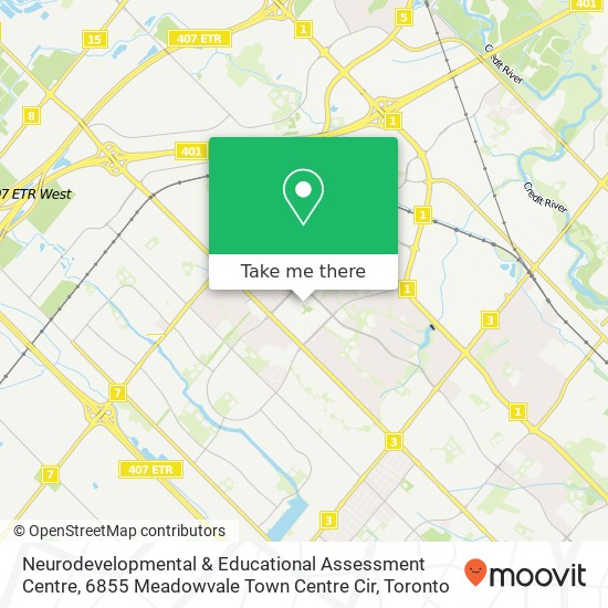 Neurodevelopmental & Educational Assessment Centre, 6855 Meadowvale Town Centre Cir map