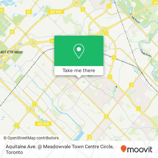 Aquitaine Ave. @ Meadowvale Town Centre Circle map