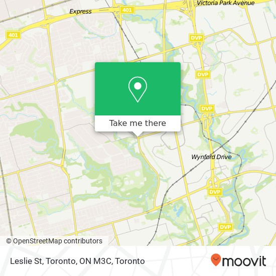 Leslie St, Toronto, ON M3C map