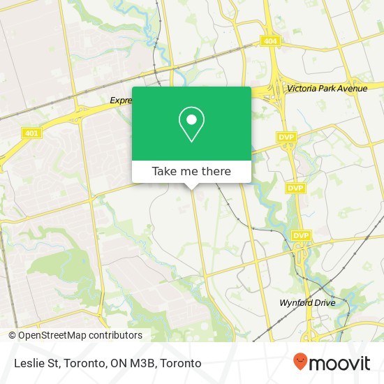 Leslie St, Toronto, ON M3B map