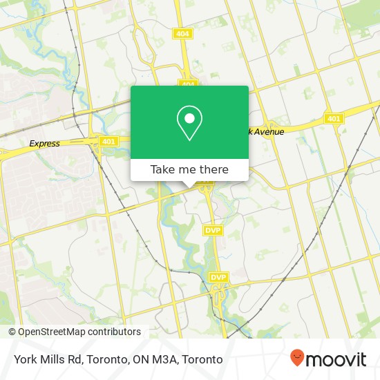 York Mills Rd, Toronto, ON M3A plan