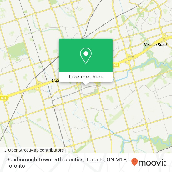 Scarborough Town Orthodontics, Toronto, ON M1P plan