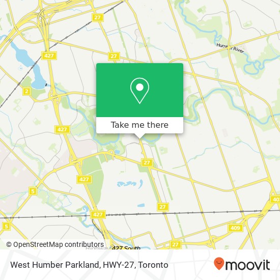 West Humber Parkland, HWY-27 map