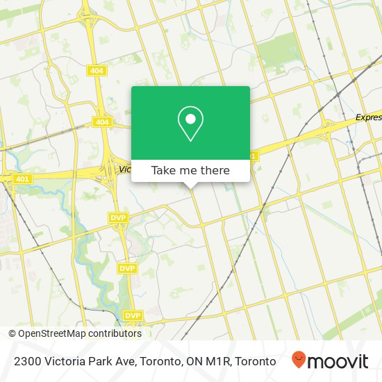 2300 Victoria Park Ave, Toronto, ON M1R map