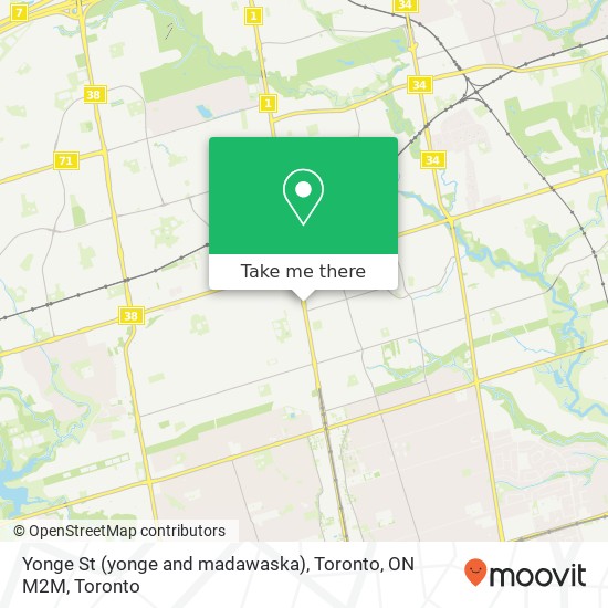 Yonge St (yonge and madawaska), Toronto, ON M2M map
